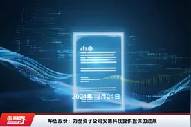 华伍股份：为全资子公司安德科技提供担保的进展视频封面