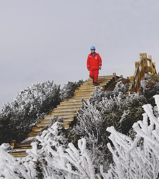 盘州：乌蒙大草原冰雪交融雾凇美