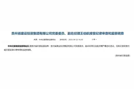 贵州省建设投资集团副总经理王伯航被查图片