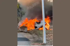两男子勇救着火车辆驾驶员！救人者：出于本能，一分钟后车辆爆炸图片
