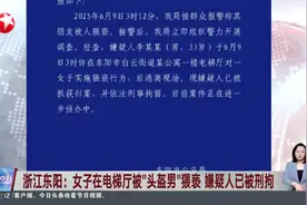 浙江东阳：女子在电梯厅被“头盔男”猥亵 嫌疑人已被刑拘视频封面