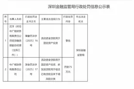 中广核财务公司被罚75万元：因将流动资金贷款用于固定资产投资等违规图片