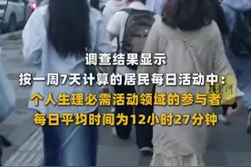 国家统计局发布第三次全国时间利用调查公报： 居民日均劳动不满 3.5 小时图片