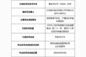 因严重违反审慎经营规则，北京银行济南分行一支行受罚图片