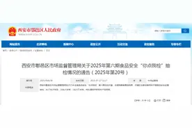 西安市鄠邑区市场监督管理局关于2025年第六期食品安全“你点我检”抽检情况的通告（2025年第20号）图片