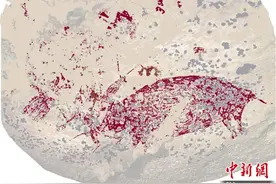 研究称，印尼5.12万年前类人形象与野猪互动洞穴画或为世界最早图片