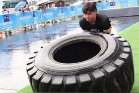 翻轮胎、拖汽车、举原木，长沙“大力王”诞生图片