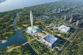 高350米、以“泉城新荷”为设计理念，济南黄河北岸电视塔揭开面纱图片