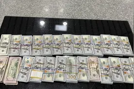 故意绕开X光机，女子手提袋装25万美元走“无申报通道”出境被查图片