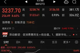 白酒板块接连大涨！贵州茅台午盘站上1600元图片