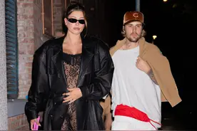 海莉穿蕾丝连体衣性感出街 比伯近期最爱单品是它图片