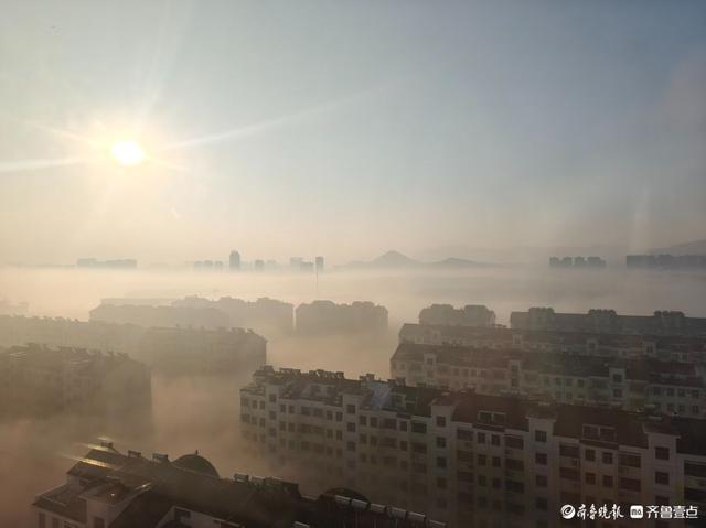 邹平雾气缭绕，宛如仙境