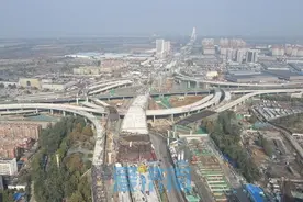 多条匝道浇铸成型，济南新建零点立交将上跨主桥图片