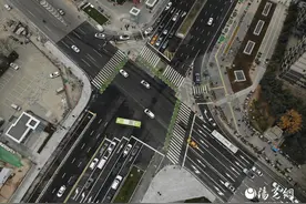 西安市电视塔盘道丈八东路与雁展路连通工程通车放行图片