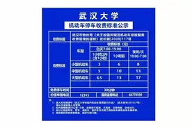 武汉大学（临时进校车辆）停车收费标准公布图片