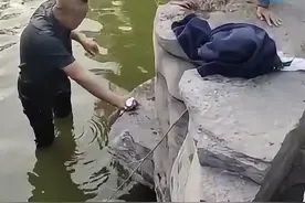 山东大哥跳人工湖救落水小孩 手机都没来得及掏就下去了 孩子：叔，你是我的救命恩人！图片