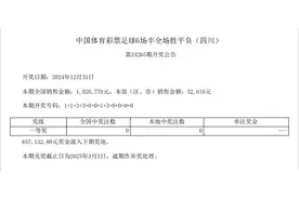 中国体育彩票12月31日开奖结果图片