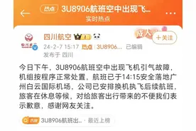 川航一航班因引气故障备降！回应来了图片