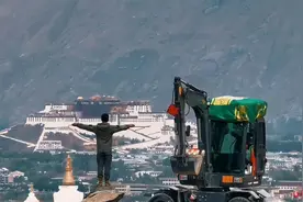 对话“开挖掘机去西藏”男子：已抵珠峰脚下，行程近5000公里，一路受助也在助人图片