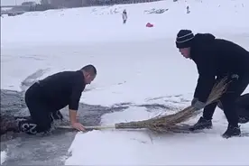 跳冰窟窿救人的长春大哥找到了！他谢绝了孩子奶奶的酬金，只收下一瓶饮料图片