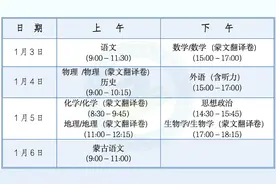 2025年内蒙古高考模拟联考将于1月3日至6日举行图片