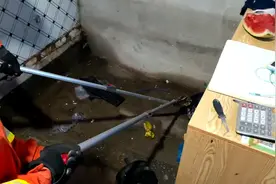 武汉一商铺惊现两米多长大蛇，消防员化身“捕蛇达人”成功捕获图片