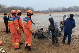 捞鱼变“捞人”：七旬老人陷入鱼塘，消防员紧急救援图片