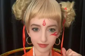 美国姑娘扮“哪吒”爆火！网友：让你模仿，没让你超越图片