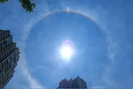 刚刚，赣州上空出现日晕！你看到了吗？图片