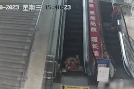 1秒救援！行李箱从电梯上掉下来，他们“闪电”般冲了上去图片