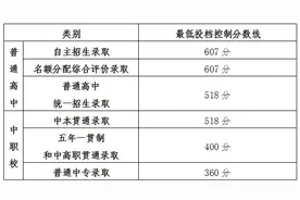 上海2024中考最低投档分数线确定：自招、名额分配607分，普高518分图片