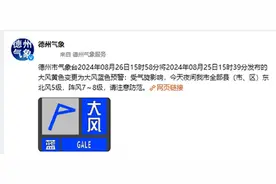 德州发布大风蓝色预警 今夜部分县市有小雨明天转晴图片