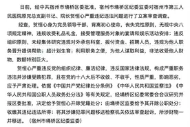 安徽宿州市第三人民医院原党总支副书记、院长贺恒心被开除党籍和公职图片