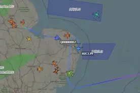 外媒：孟买飞伦敦一客机疑遭“炸弹威胁”在英上空盘旋，英皇家空军紧急出动战机拦截图片