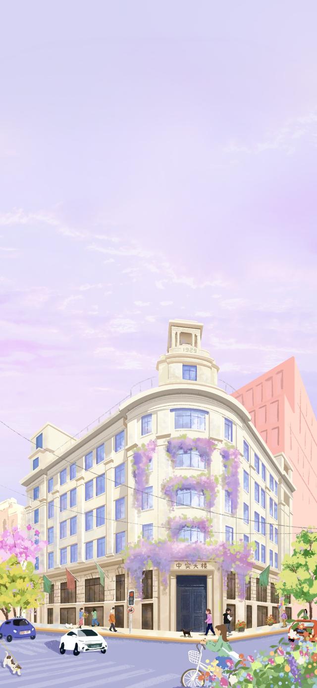 手绘壁纸来一波！以绘画定格洛克·外滩源百年建筑风华