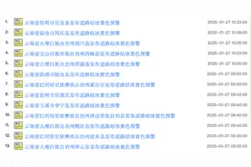 漫天飞雪，云南这些路段临时交通管制→图片