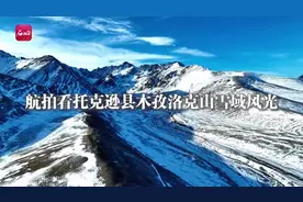 蓝天映雪千峰竞秀 航拍看托克逊县木孜洛克山雪域风光图片