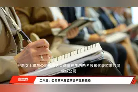 二六三：公司第八届监事会产生新变动