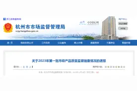 杭州市市场监督管理局通报2023年第一批市级产品质量监督抽查情况图片