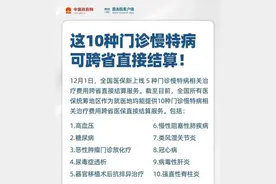 这10种门诊慢特病，可跨省直接结算图片