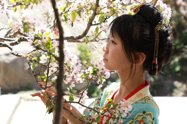 海棠映岱宗 汉服耀山巅 封禅12花神与百名汉服爱好者齐聚泰山巡游