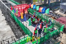 济滨高铁全线首个站房工程主体结构顺利封顶 | 镜相图片