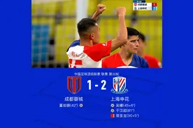 雪佛龙丨申花2-1成都，与海港1分之差屈居亚军，于汉超制胜图片