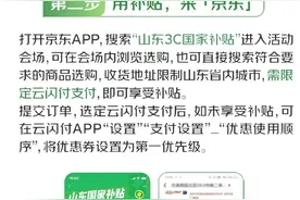 海量财经丨山东国补正式上线京东 买手机、平板、智能手表每件最高补贴500元图片