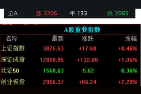 收盘｜A股三大股指集体收涨，黄金板块全天强势图片