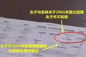 女子去领证，发现20年前和“亲妹夫”登记结婚了？图片