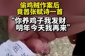 “史上最嚣张”偷鸡贼！男子偷鸡后留打油诗：“你养鸡子我发财，明年今日我再来”图片