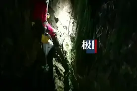 狗狗掉进53米洞穴被救起收养，居民：它困在里面五六年图片