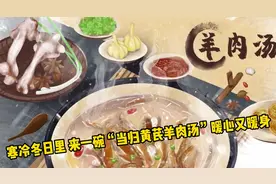 寒冷冬日里 来一碗“当归黄芪羊肉汤”暖心又暖身