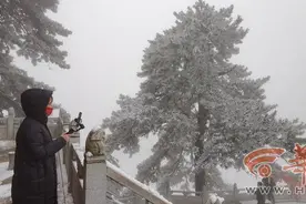 西安南五台下雪了！快带着家人去赏雪观云海图片